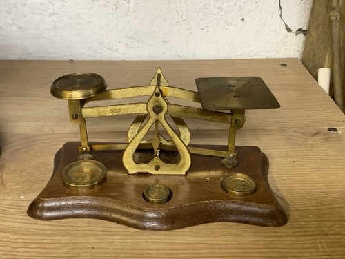 Antique brass balance - brass, on