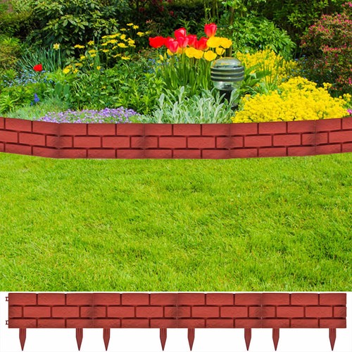 Lawn divider with brick design - lawn,