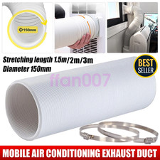 150mm 2/3M Flexible Air Conditioner Part Exhaust Pipe Vent Hose Tube Duct Outlet