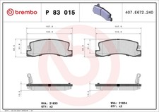 Brake pads set Rear Right fits
