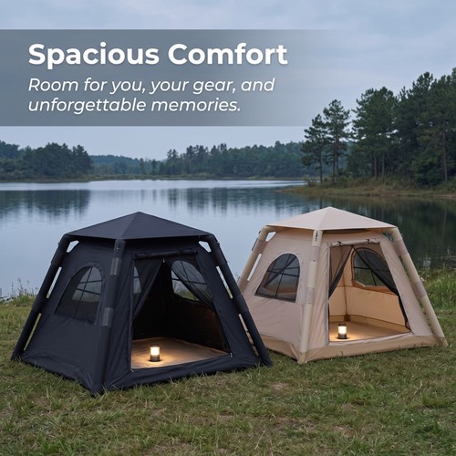 Inflatable camping tent - camping, 4