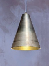 Industrial Solid Brass Pendant