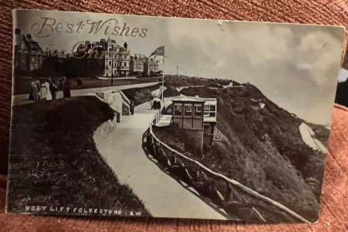 Antique postcard folkestone - antique,