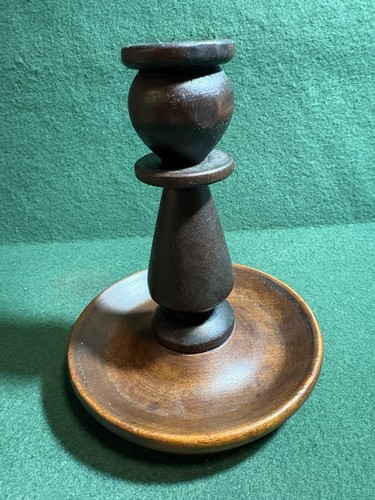 Vintage wooden candle stick - vintage,