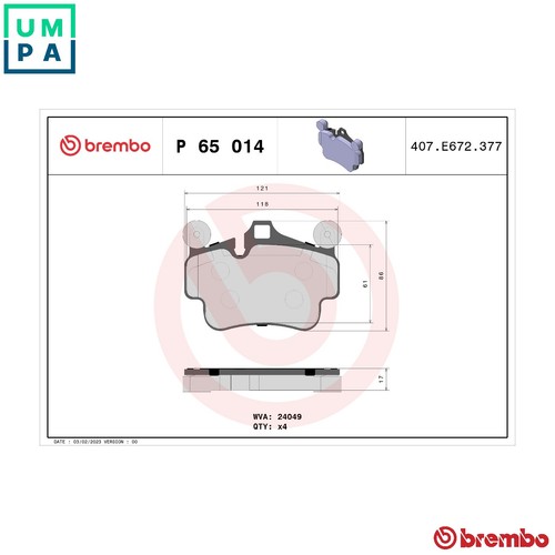Brake pad set disc - pad, p