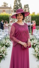 Dusty pink with trimmings maxi