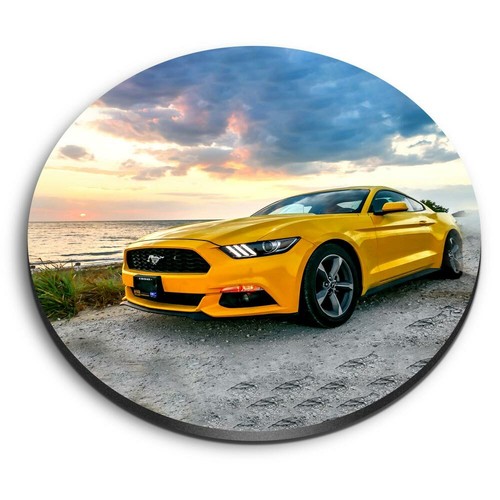 Round mdf magnets yellow - round,