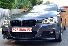For BMW F30 F31 3 Series M Sport Performance Front Lip Spoiler Black Splitter UK