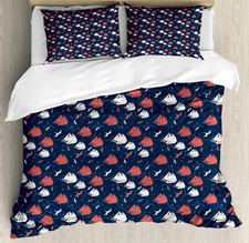 Marine Duvet Cover Set Grunge