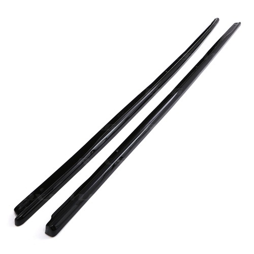 Gloss black side skirt - black,