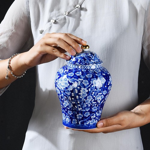Plum porcelain vase - vase, jar