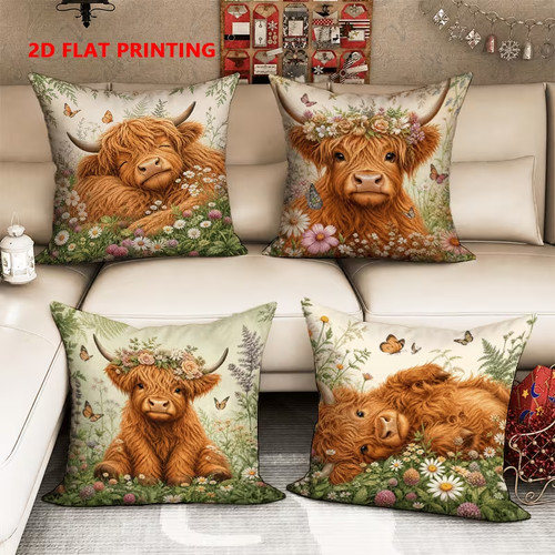 Highland cow butterflies - 4,