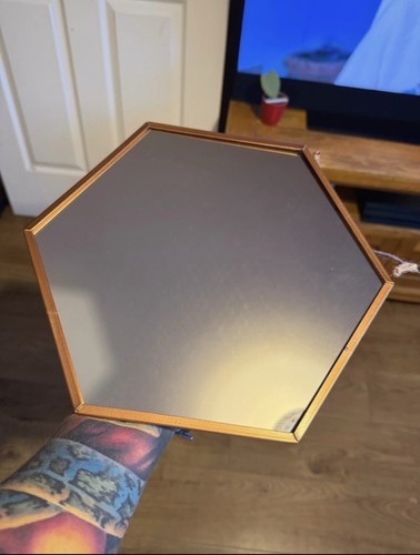 Copper frame geometric hanging - frame,