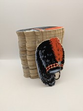 89 x Vintage Beer Mat RED HACKLE Scotch Whisky Pub Bar Ad Black Watch Regiment 