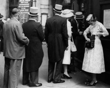 Ascot racegoers queuing to buy