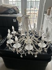 White 12 Arm Chandelier 