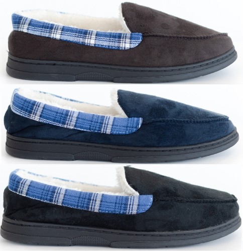 Mens moccasins warm faux - mens,