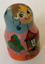 Hand Painted Russian Doll Thimble, From Prague, Praha. FREEPOST