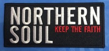 NORTHERN SOUL IRON ON PATCH - NORTHERN SOUL BAR PATCH - BLACK