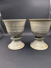 Pair stoneware pottery - stoneware,