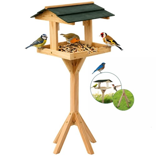 Wooden bird table feeding - bird,