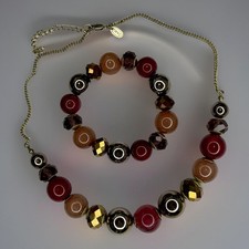 NEXT Red & Orange Chunky Bead