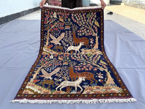 Blue afghan pictorial animal - afghan,
