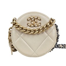 Chanel 19 Womens Beige Quilted