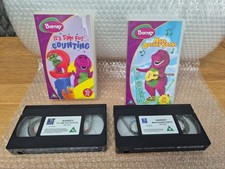 Vintage Barney VHS Video Cassette Tape Bundle Time For Counting More Barney Song