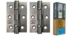 PERRY SATIN 75mm Stainless Steel Ball Bearing Butt Hinges Grade 7 CE Marked D1