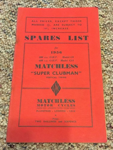 1956 amc matchless super - matchless,