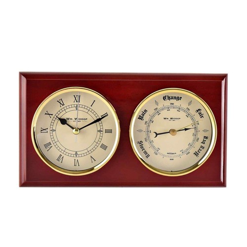 Widdop wooden clock and - clock,