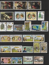 GB JERSEY 1981-87 COLLECTION OF FINE USED SETS. 6 SCANS, 127 STAMPS, 1M/S.(4351)