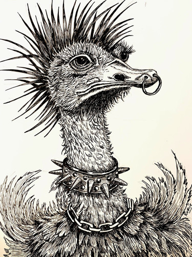 Pen ink illustration - &, drawing