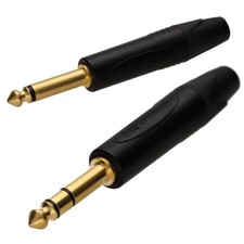 Neutrik NP2X Replacement Jack 6.35mm Mono/Stereo Metal Jack Plug with Black Body