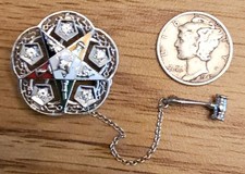 *14K WHITE GOLD*EASTERN STAR