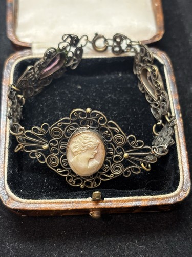 Vintage filigree cameo - vintage,