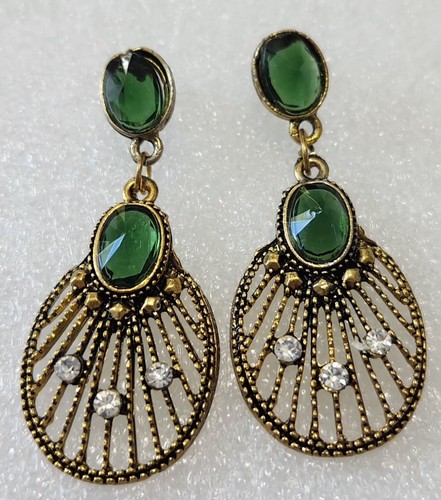 Vintage green emerald glass