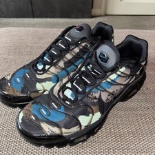 NIKE AIR MAX PLUS TUNED 1 TN  PLUS CAMO UK 9.5  CZ7553-001 black blue green 