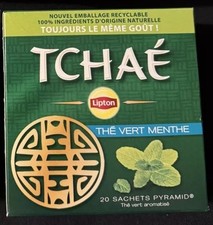 Lipton Tchae Green Tea With Mint Teabags 4 x Boxes Of 20 