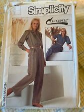 Vintage sewing pattern Simplicity 7032 80s jumpsuit sz 14 tatty envelope