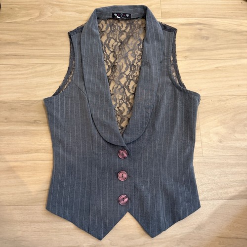 Grey pinstriped vest - 5-7-9,