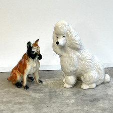 2 x Vintage Dog Ornaments