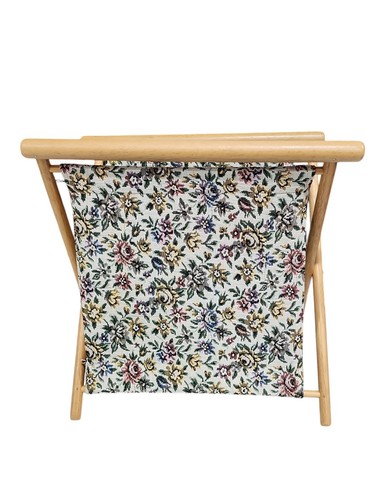 Vintage floral fabric wood - floral,