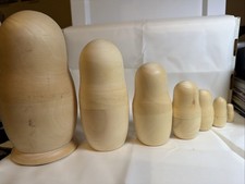 Set of 7 Unpainted Wood