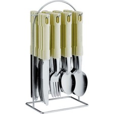 24PC cream STAINLESS STEEL