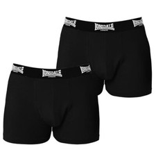 2 Pack Mens Lonsdale Trunks Boxer Short Boxers Pants Briefs Size XS- 4XL