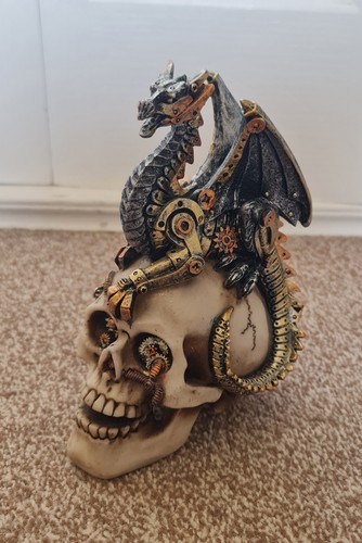 Skull dragon steampunk - skull, &