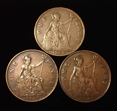 One penny 1929 1930 - uk,