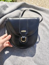 Vintage Celli Irish Leather  Saddle Bag For Women Black Colour